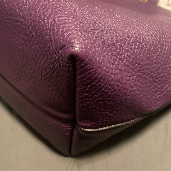 SALVATORE FERRAGAMO Purple Leather Bice Tote - Picture 8 of 13